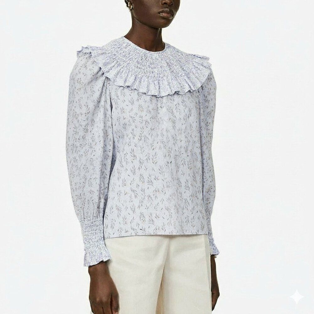 Andion Clarice Blouse in Lavender Floral Size M